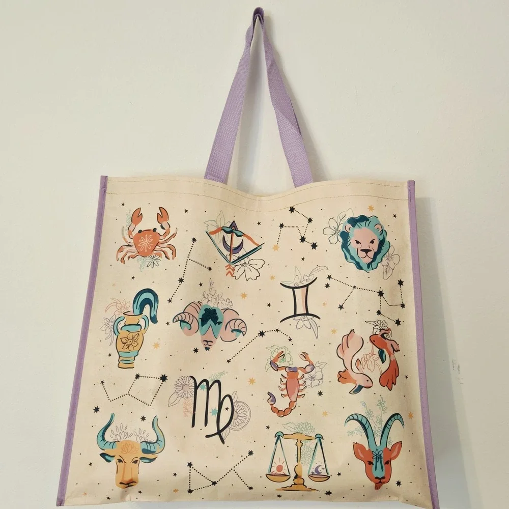 Zodiac Signs Pisces Libra Scorpio Horoscope Gift Bag Recycled Reusable TJMaxx